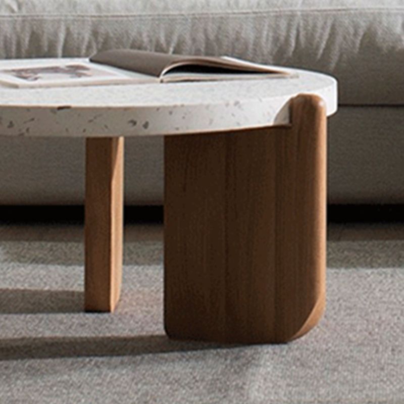 3 Legs Single Coffee Table Modern Round White Slate Coffee Table Clearhalo 'Coffee & Accent Tables' 'Coffee Tables' 'coffee_tables' 'furn' 'furn_coffee_tables' 'Furniture' 'Living Room Furniture' 1200x1200_37a08fed-3f9a-4a63-93e9-0ebbcb01b62a