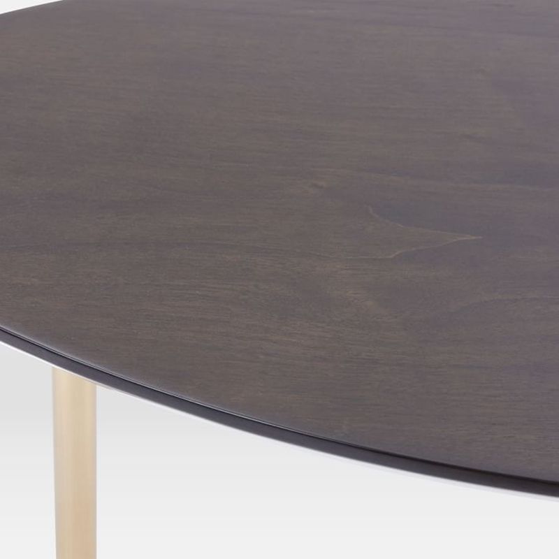 Nordic C Side Table Round Minimalist Solid Wood End Table for Living Room