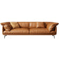 Pillow Top Arm Sofa Modern Faux Leather Cushions Sofa in Orange Clearhalo 'furn' 'furn_sofas' 'Furniture' 'Living Room Furniture' 'Sofa' 'sofas' 1200x1200_37a1119f-fdd6-48fb-807b-1abff410e515