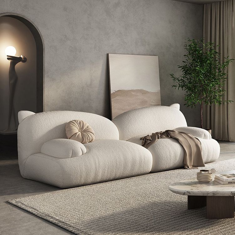 Canapé de bras encastré blanc canapé standard contemporain pour le salon, appartement