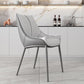 Parsons Faux Leather Side Chair Upholstered Armless Dining Chairs