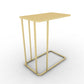 C Shape Base Side Table Luxurious Pedestal End Table with Metal Base