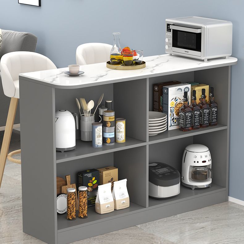 Modern Indoor Bar Dining Table Rectangle Faux Marble Bar Table