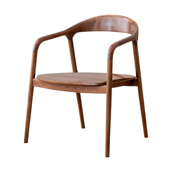 Sedia a braccio posteriore a ginnastica a legna contemporanea (set di 1/2/4/6/8)