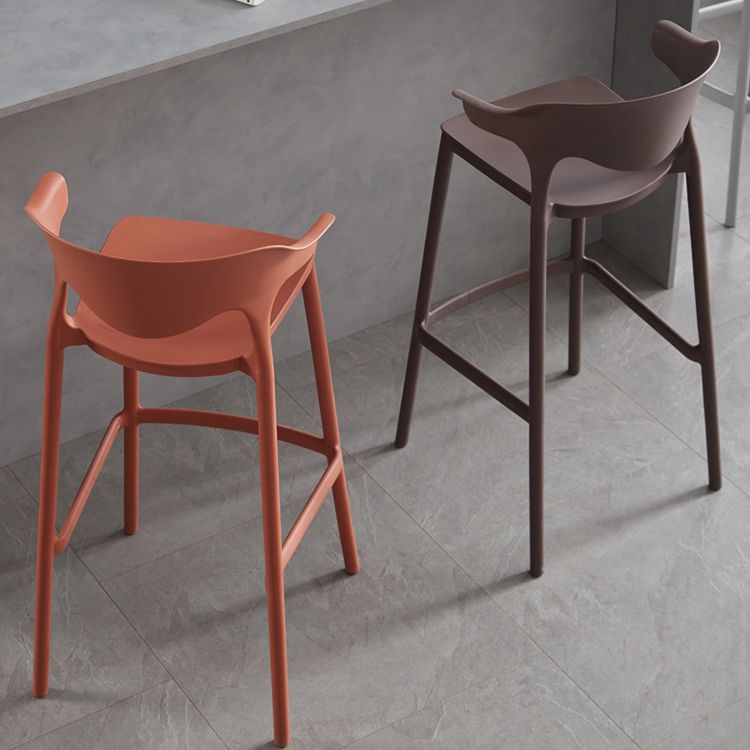 Modern Style Stackable Bar-stool Plastic Counter Bar Stool for Home Clearhalo 'Bar Furniture' 'Bar Stools' 'bar_stools' 'furn' 'furn_bar_stools' 'Furniture' 'furniture_bar_stools' 'Kitchen & Dining Furniture' 1200x1200_37a369cb-2f68-4213-aaad-3b68c6623dc5