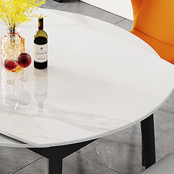 Modern Style Sintered Stone Dining Table Rectangle Table with Black Legs for Home Clearhalo ' dining_table' 'Dining Tables & Seating' 'Dining Tables' 'furn' 'furn_dining_table' 'Furniture' 'furniture_dining_table' 'Kitchen & Dining Furniture' 'kitchen&dining_furn' 'kitchen' 'kitchen_dining_table' 1200x1200_37a37a51-3365-4d35-8106-4c139b6f7bca