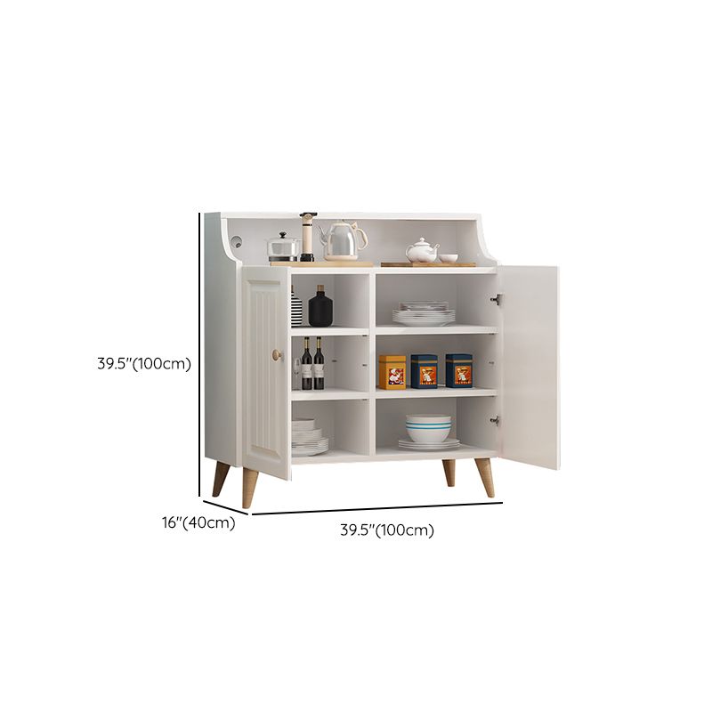 Contemporary Style Wood Adjustable Shelving Buffet Sideboard with Cabinets Clearhalo 'buffet_sideboard' 'Buffets & Sideboards' 'furn' 'furn_buffet_sideboard' 'Furniture' 'Kitchen & Dining Furniture' 1200x1200_37a40589-3e75-4d7c-9dd2-b6021767f876