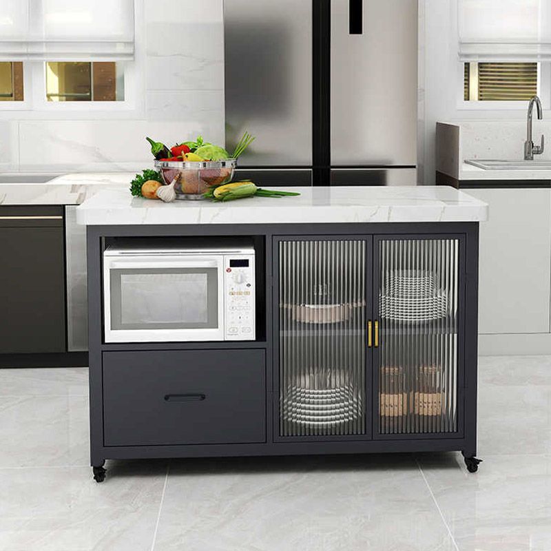 Keukeneiland tafel eetkamer moderne voorbereidingstafel met opbergkast