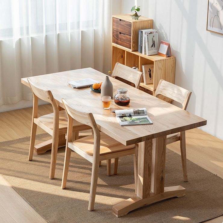 1/2/4/5 Pieces Modern Rectangle Dining Set Solid Wood Dining Table with Chairs Clearhalo 'Dining Room Sets' 'Dining Tables & Seating' 'dining_room_set' 'furn' 'furn_dining_room_set' 'Furniture' 'furniture_dining_room_set' 'Kitchen & Dining Furniture' 1200x1200_37a8ab1d-3877-4f8a-a32a-2c4bacfc99d8