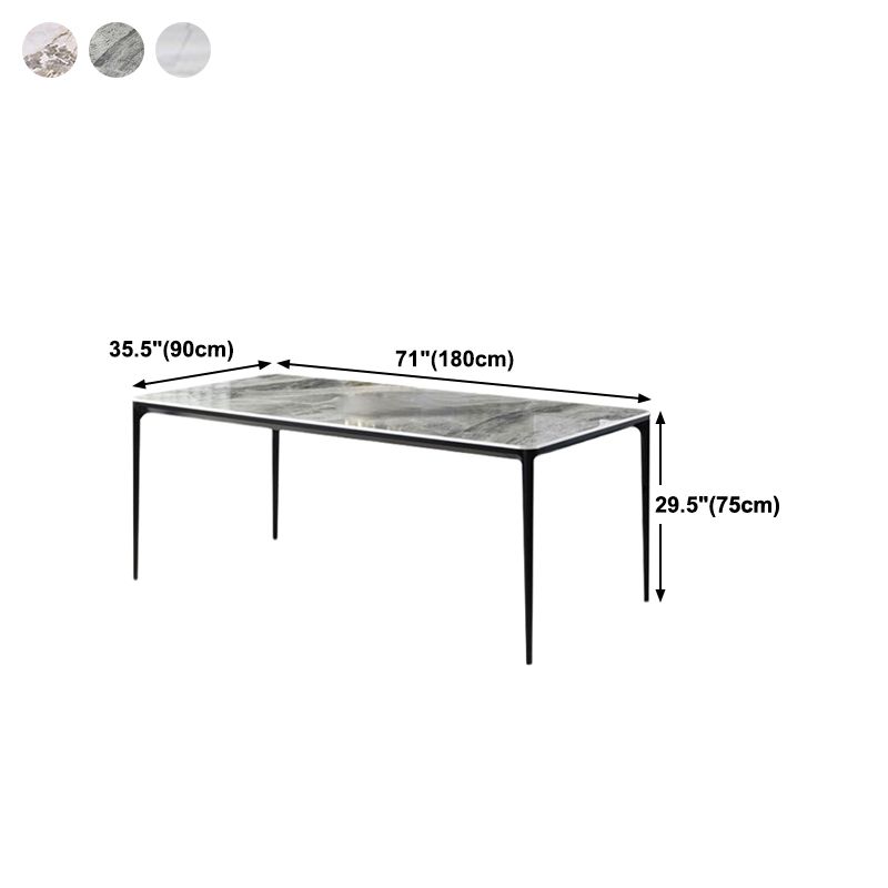 Stone Top Dining Table Contemporary Dining Table with 4 Legs in Black Clearhalo ' dining_table' 'Dining Tables & Seating' 'Dining Tables' 'furn' 'furn_dining_table' 'Furniture' 'furniture_dining_table' 'Kitchen & Dining Furniture' 'kitchen&dining_furn' 'kitchen' 'kitchen_dining_table' 1200x1200_37a91237-2be6-42a6-8b95-97d62821d3ff