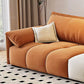 Tufted Loose Back Sofa with Chaise Nordic Pillow Top Arm Sofa in Orange and White Clearhalo 'furn' 'furn_sectionals' 'Furniture' 'Living Room Furniture' 'Sectionals' 1200x1200_37a9e196-dbdc-40c3-966b-092f1433abe4