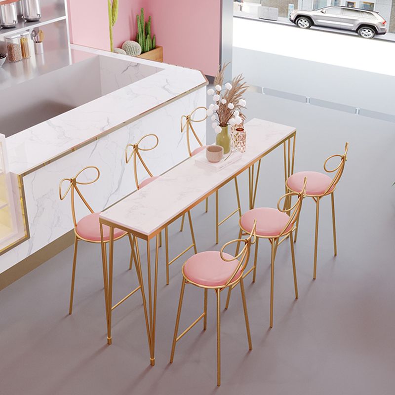 Metal Rectangular Table Modern Minimalist Milk Tea Shop Bar Table