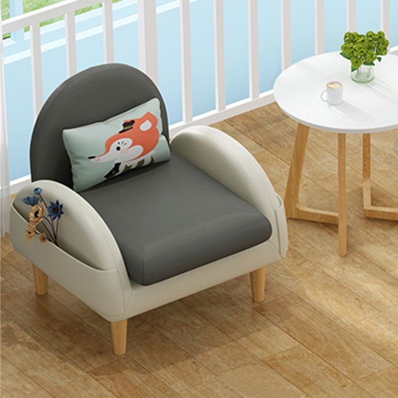 25,6 "L x 23,62" W x 29,53 "H fauteuil de dos moulant moderne en cuir serré