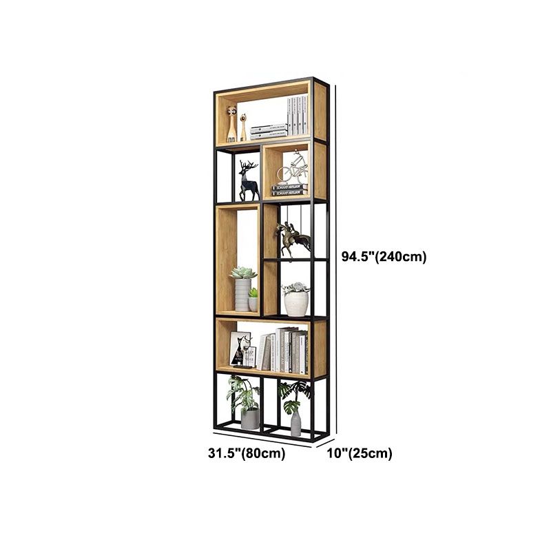 9.84"W Bookcase Industrial Style Open Back Bookcase for Home Study Room Office Clearhalo 'Bookcases' 'furn' 'furn_bookcases' 'Furniture' 'furniture_bookcases' 'kitchen' 'kitchen_bookcases' 'Living Room Furniture' 'Office Furniture' 1200x1200_37aba0c6-d578-47ef-8102-52be693f6f2e