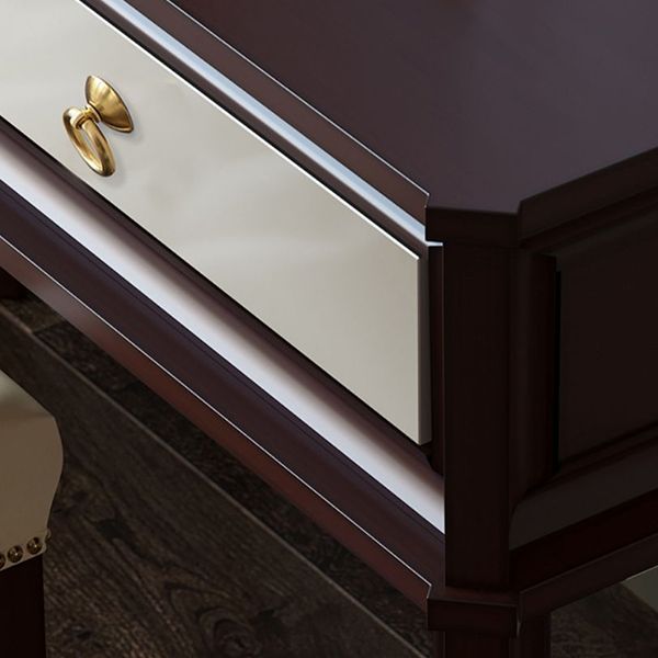 Standing Brown 2-Drawer Bedroom Solid Wood Makeup Vanity Desk Table Clearhalo 'Bedroom Furniture' 'furn' 'furn_makeup_vanities' 'Furniture' 'Makeup Vanities' 'makeup_vanities' 1200x1200_37acf993-f128-49cc-be1b-684a186fbecb