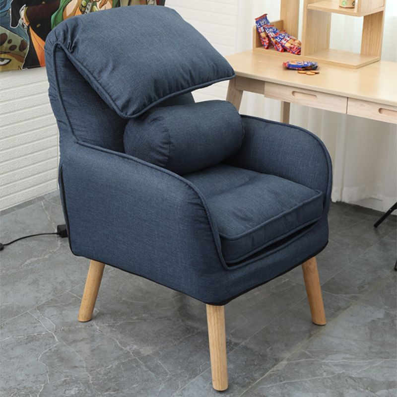 Flared Arms Chair with Pillow Back and Basic Four Legs for Bedroom Clearhalo 'Accent Chairs' 'accent_chairs' 'Chairs & Seating' 'furn' 'furn_accent_chairs' 'Furniture' 'Living Room Furniture' 1200x1200_37ae0d6c-ced6-45ec-8314-4c9e1d798756