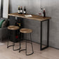 Industrial Pine Pub Bar Table Indoor Iron Double Pedestal Bar Dining Table with 2-Shelf Clearhalo 'Bar Furniture' 'Bar Tables' 'bar_tables' 'furn' 'furn_bar_tables' 'Furniture' 'furniture_bar_tables' 'Kitchen & Dining Furniture' 'kitchen&dining_furn' 'kitchen' 1200x1200_37ae878b-4bd5-41ea-974f-260ea3c523c2
