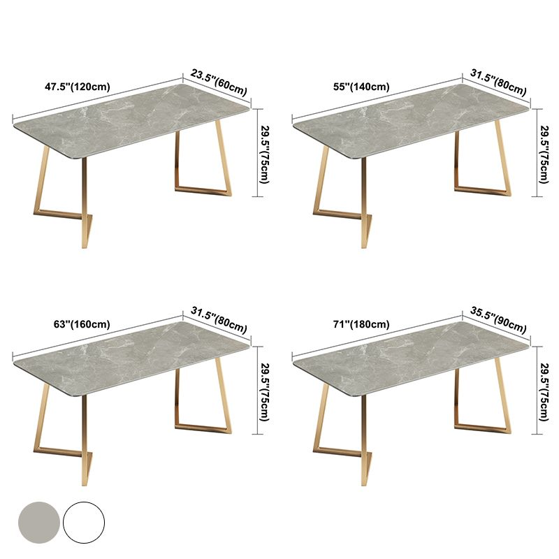 Metal Traditional Luxury Rectangle Table Sintered Stone Table with Sled Base Clearhalo ' dining_table' 'Dining Tables & Seating' 'Dining Tables' 'furn' 'furn_dining_table' 'Furniture' 'furniture_dining_table' 'Kitchen & Dining Furniture' 'kitchen&dining_furn' 'kitchen' 'kitchen_dining_table' 1200x1200_37b0a545-cbdc-4610-bdc6-b98875beb568