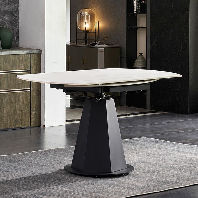 Modern 1/3/4/5/7 Pieces White Dining Table Set with Sintered Stone Top Round Dinette Set Clearhalo 'Dining Room Sets' 'Dining Tables & Seating' 'dining_room_set' 'furn' 'furn_dining_room_set' 'Furniture' 'furniture_dining_room_set' 'Kitchen & Dining Furniture' 'kitchen&dining_furn' 'kitchen' 1200x1200_37b0a9c4-af76-4d13-9900-ecedbb37fda1