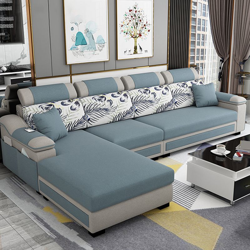 110.23 "l Moderne sectionele vlekbestendige faux lederen sectioneel