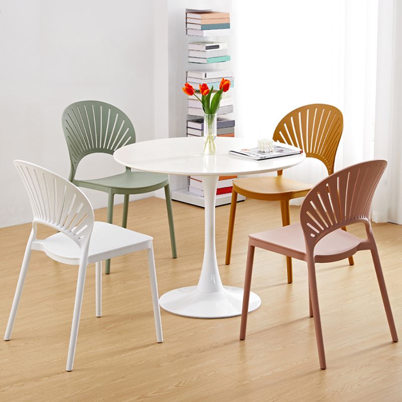 Contemporary Style Dining Plastic Chair Kitchen Open Back Dining Armless Chairs Clearhalo ' kitchen&dining_furn' 'Dining Chairs' 'Dining Tables & Seating' 'dining_chair' 'furn' 'furn_dining_chair' 'Furniture' 'furniture_dining_chair' 'Kitchen & Dining Furniture' 'kitchen' 1200x1200_37b22c21-6942-4ad3-b75e-3be467ebff3b