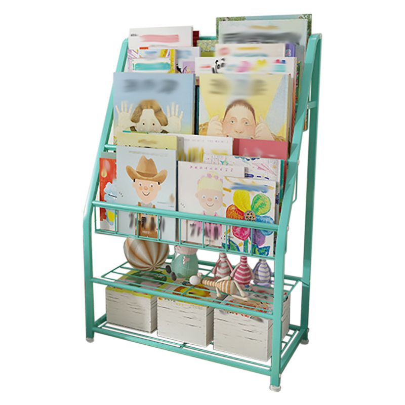 Skandinavische Leiter -Bücherregal Metal Closed Back Bücherregal mit Regalen