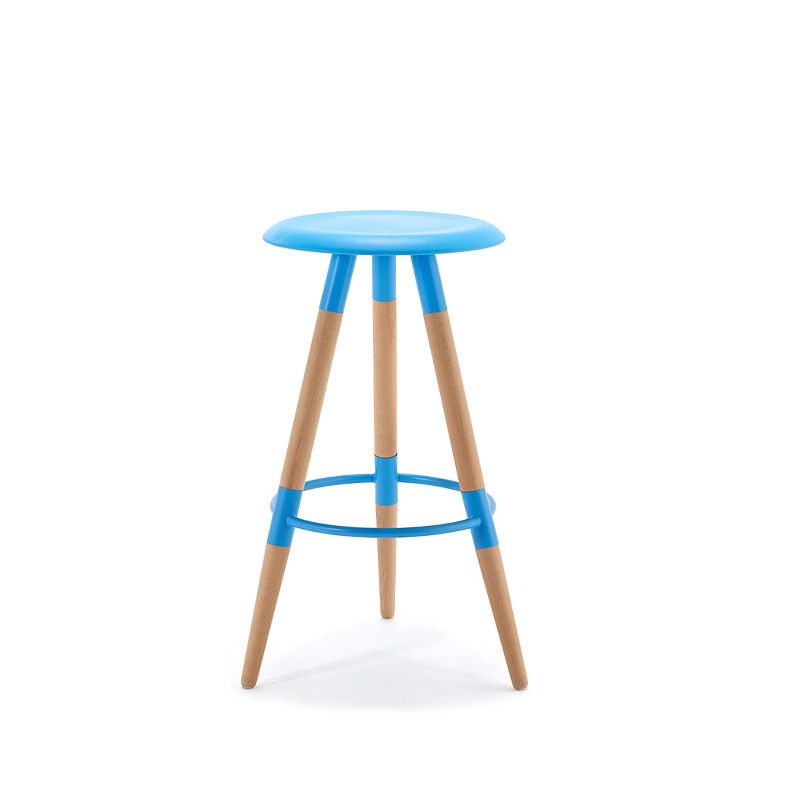 Modern Round Seat Counter Stool Solid Wood Backless Counter-height Stool Clearhalo 'Bar Furniture' 'Bar Stools' 'bar_stools' 'furn' 'furn_bar_stools' 'Furniture' 'Kitchen & Dining Furniture' 1200x1200_37b42bdf-c33d-4b1c-9ad6-974682c4bd93