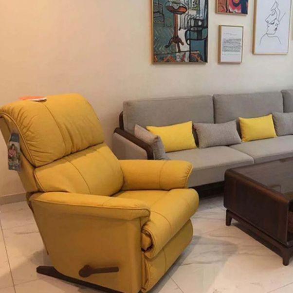 Fauteuil inclinable en cuir à grain moderne