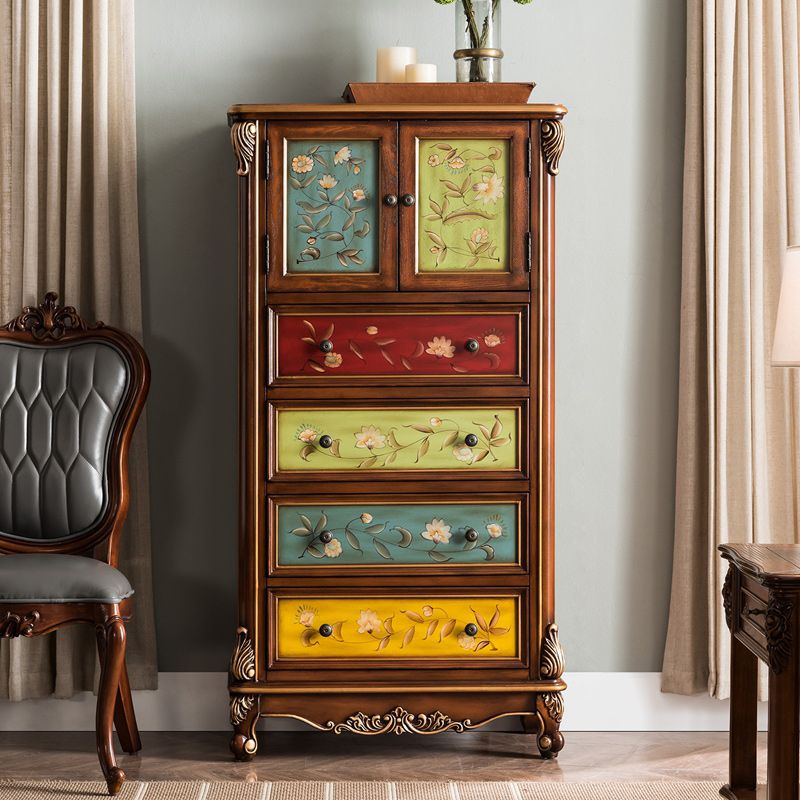 Coastal Storage Chest Solid Wood Dresser with 2/3/4 Drawers , 15.6 Inch Width