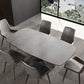Industrial Style Rectangle Dining Table Sintered Stone Table with Metal Leg for Home Clearhalo 'Dining Tables & Seating' 'Dining Tables' 'dining_table' 'furn' 'furn_dining_table' 'Furniture' 'Kitchen & Dining Furniture' 1200x1200_37b8790f-f191-4701-b88e-416a49bb18b9