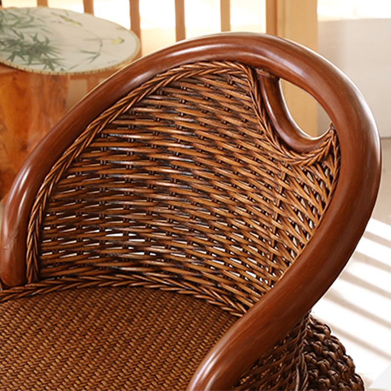 Rattan armloze stoel 19.68 "L x 19.68" W Basic Four Legs Chair for Living Room