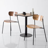Modern Milk Tea Shop Open Back Side Chair Wood Dining Chair with Black Legs Clearhalo ' kitchen&dining_furn' 'Dining Chairs' 'Dining Tables & Seating' 'dining_chair' 'furn' 'furn_dining_chair' 'Furniture' 'furniture_dining_chair' 'Kitchen & Dining Furniture' 'kitchen' 1200x1200_37bab6a4-b588-4de3-a389-f5f162b2c4a5