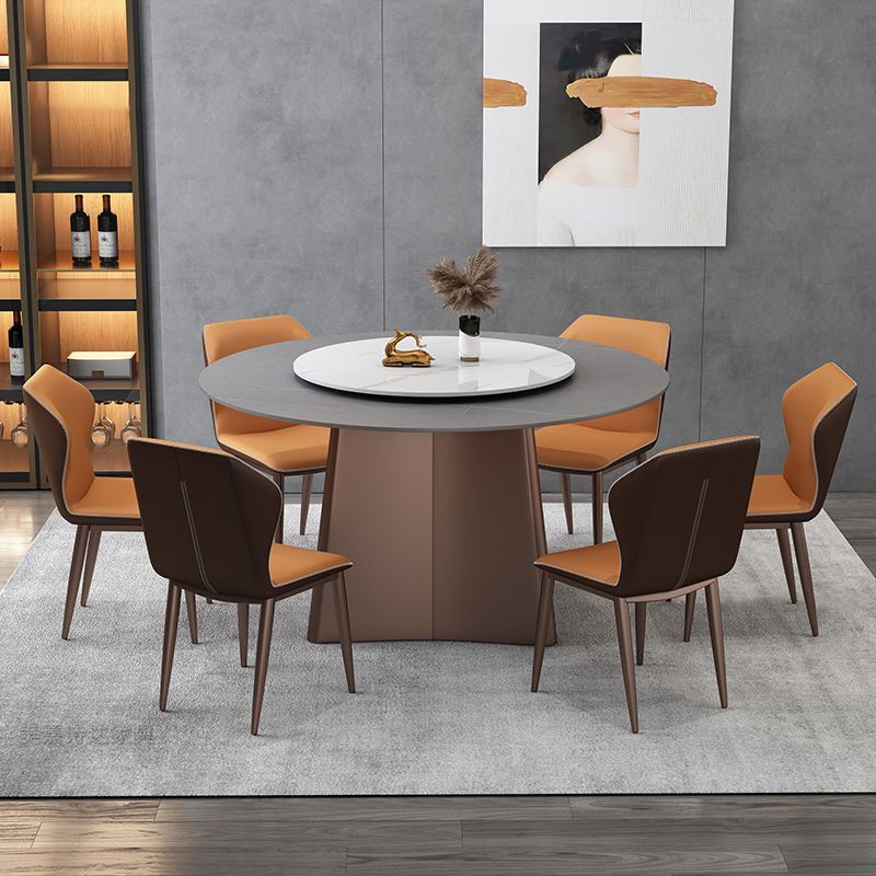 Round Pedestal Base Furniture Luxury Style Stone Dining Room Collection Without Turntable Clearhalo ' dining_table' 'Dining Tables & Seating' 'Dining Tables' 'furn' 'furn_dining_table' 'Furniture' 'furniture_dining_table' 'Kitchen & Dining Furniture' 'kitchen&dining_furn' 'kitchen' 'kitchen_dining_table' 1200x1200_37bad439-6c4a-438b-b887-43a44ec6fa5c