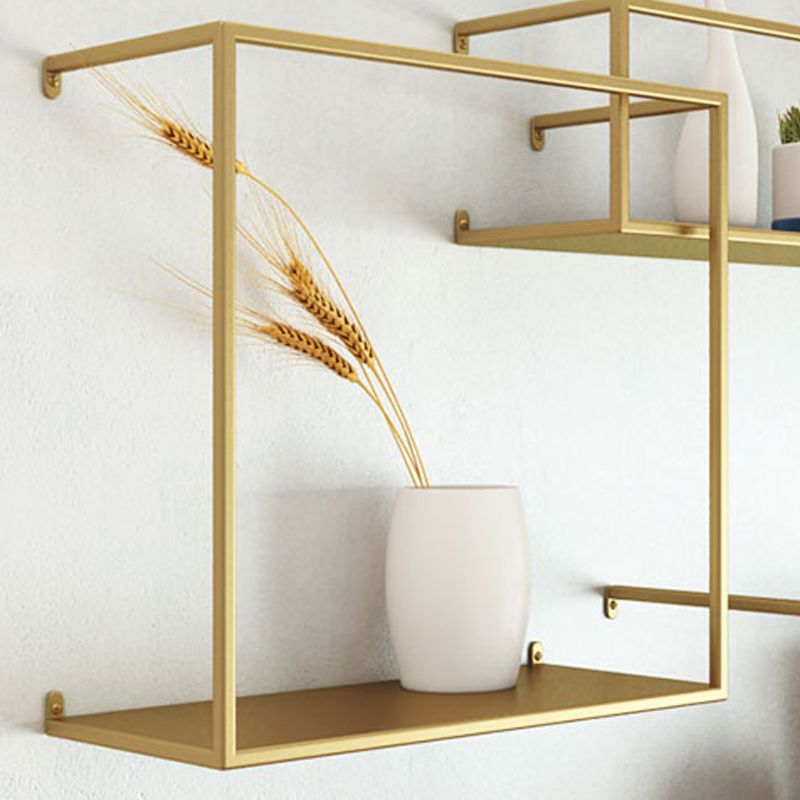 Iron Closed Back Bookshelf Gold and Black Industrial Wall Unit Bookshelf Clearhalo 'Bookcases' 'furn' 'furn_bookcases' 'Furniture' 'furniture_bookcases' 'kitchen' 'kitchen_bookcases' 'Living Room Furniture' 'Office Furniture' 1200x1200_37be273c-f151-4e49-9e5e-b5740958f74b