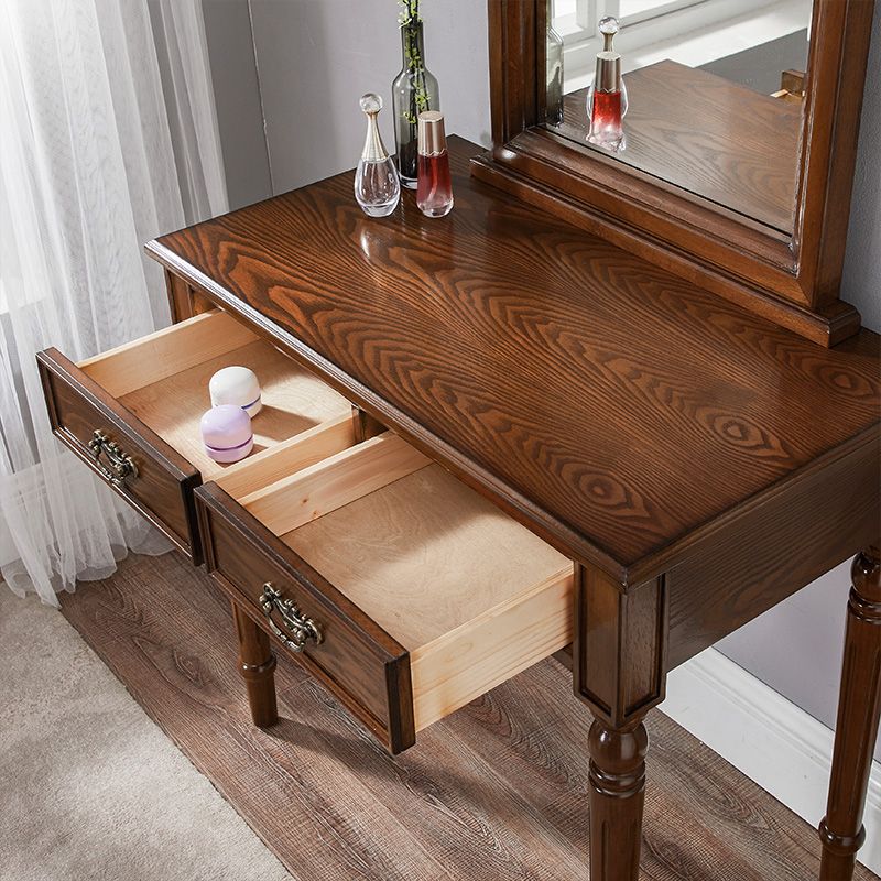 Camera da letto in legno di gomma Specchio tradizionale SET VANITÀ ESPRESSO A 2-DAWER