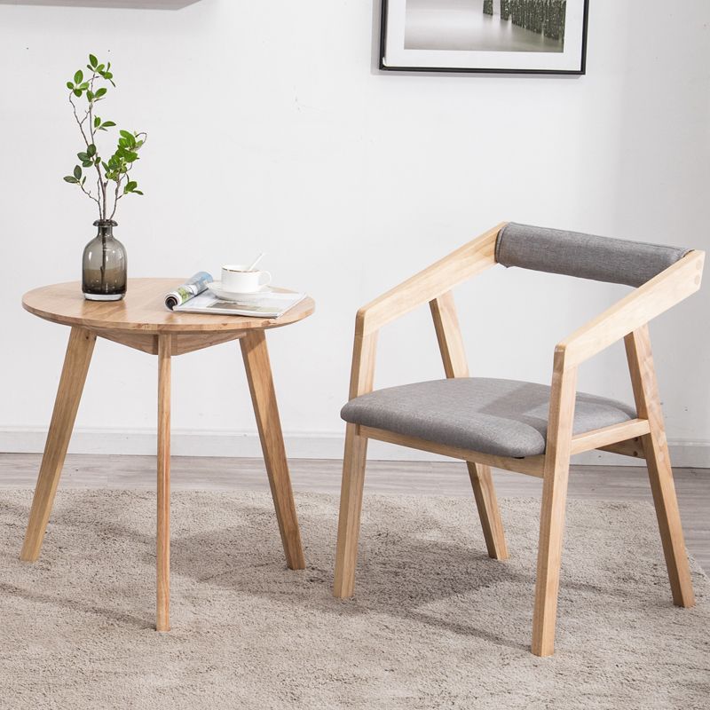 Traditional Solid Wood Dining Chair Linen Single Dining Arm Chair for Restaurant Clearhalo ' kitchen&dining_furn' 'Dining Chairs' 'Dining Tables & Seating' 'dining_chair' 'furn' 'furn_dining_chair' 'Furniture' 'furniture_dining_chair' 'Kitchen & Dining Furniture' 'kitchen' 1200x1200_37c1c6cb-97f2-451a-b420-8f863f707f17