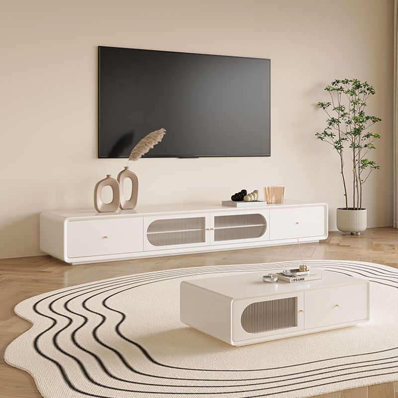 Modern TV Stand Console Wooden TV Media Console with 2 Drawers Clearhalo 'furn' 'furn_tv_stands_entertainment_centers' 'Furniture' 'Living Room Furniture' 'TV Stands & Entertainment Centers' 'TV Stands & Media Storage Furniture' 'tv_stands_entertainment_centers' 1200x1200_37c1d17e-8bb3-41c1-ad3f-c72039e972b5