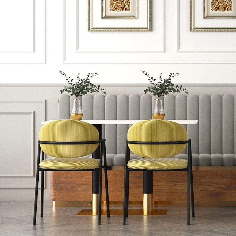 Contemporary Kitchen Dining Arm Chair Black Legs Open Back Dining Chair Clearhalo 'Dining Chairs' 'Dining Tables & Seating' 'dining_chair' 'furn' 'furn_dining_chair' 'Furniture' 'Kitchen & Dining Furniture' 1200x1200_37c224ec-358a-4fb8-81ad-15c4900fc5bb