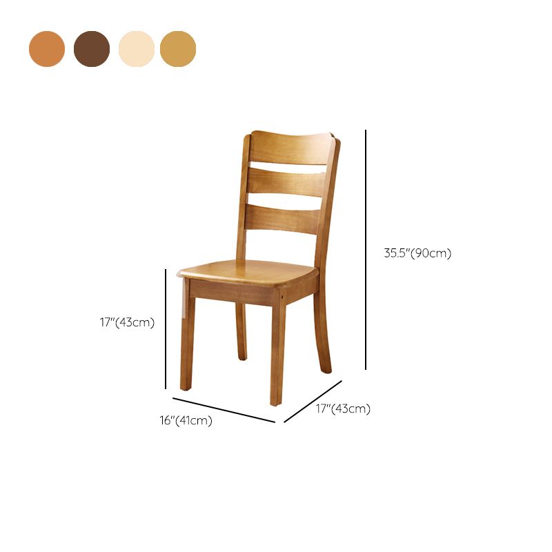 Sillas de comedor de madera sólida sillas de comedor sin brazo de estilo moderno