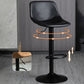 Industrial Metal Barstool Faux Leather Counter Stool for Home