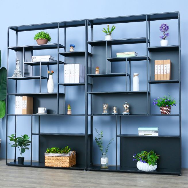 Gold and Black Floor Book Shelf Open Shelf Bookcase with Shelves Clearhalo 'Bookcases' 'furn' 'furn_bookcases' 'Furniture' 'Office Furniture' 1200x1200_37c8ec96-1fba-4f3b-bca9-b8e61922b1f4