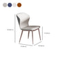 Faux Leather Kitchen Dining Chair Contemporary Wingback Side Chair