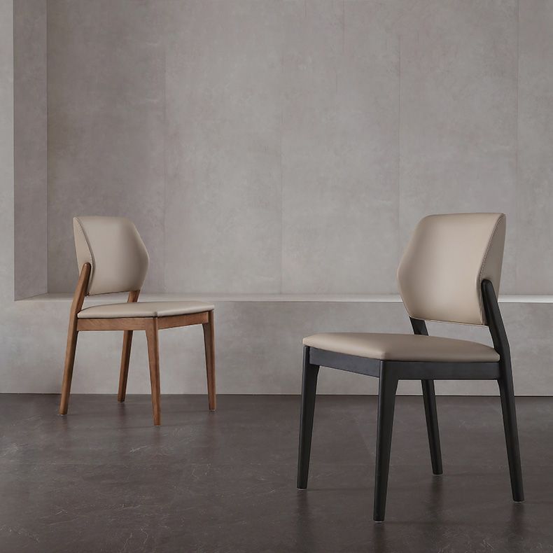 Industrial Solid Wood Dining Chair Wingback Upholstered Side Chair Clearhalo 'Dining Chairs' 'Dining Tables & Seating' 'dining_chair' 'furn' 'furn_dining_chair' 'Furniture' 'Kitchen & Dining Furniture' 1200x1200_37c9c540-82a8-47e1-8090-8a4f96b8c3a0