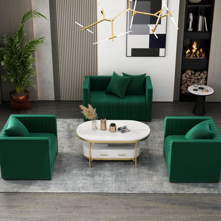 Glam 4 Legs Coffee Cocktail Table Slate Cocktail Table for Living Room Clearhalo 'Coffee & Accent Tables' 'Coffee Tables' 'coffee_tables' 'furn' 'furn_coffee_tables' 'Furniture' 'Living Room Furniture' 1200x1200_37ca37f6-7a20-4c40-8b22-c8ecf94aa758