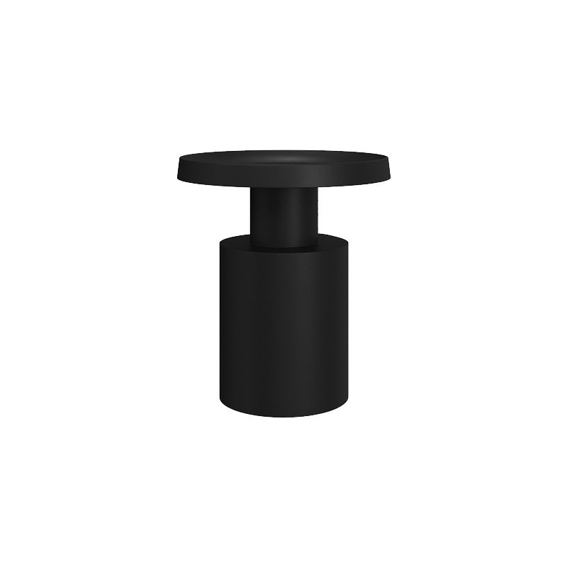 Mid-century Modern Round Tray Top Coffee Table Iron Pedestal Cocktail Table