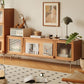 Scandinavian TV Stand Console Wooden TV Media Stand with Doors Clearhalo 'furn' 'furn_tv_stands_entertainment_centers' 'Furniture' 'Living Room Furniture' 'TV Stands & Entertainment Centers' 'TV Stands & Media Storage Furniture' 'tv_stands_entertainment_centers' 1200x1200_37cc2b16-3955-4639-b6e4-53f926109474
