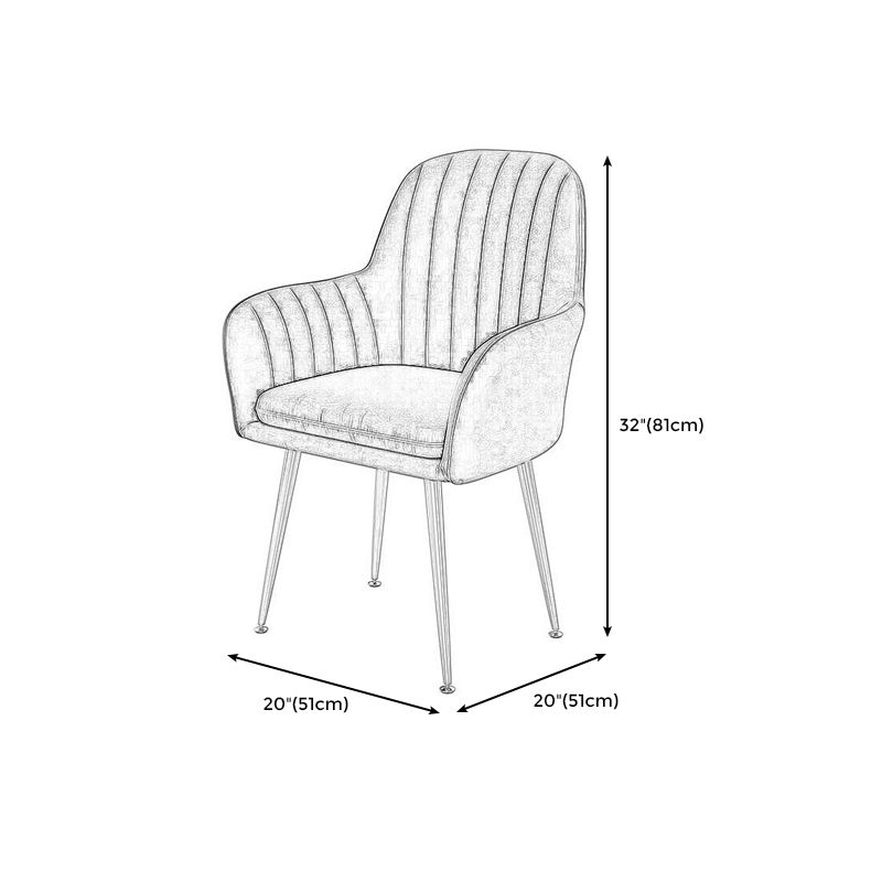 20.08"L x 20.08"W x 31.89"H Modern Sewn Pillow Back Flared Arms Parsons Chair Clearhalo 'Accent Chairs' 'accent_chairs' 'Chairs & Seating' 'furn' 'furn_accent_chairs' 'Furniture' 'Living Room Furniture' 1200x1200_37cc6ec0-dcbe-4c85-ad5e-641dfbe5bc27