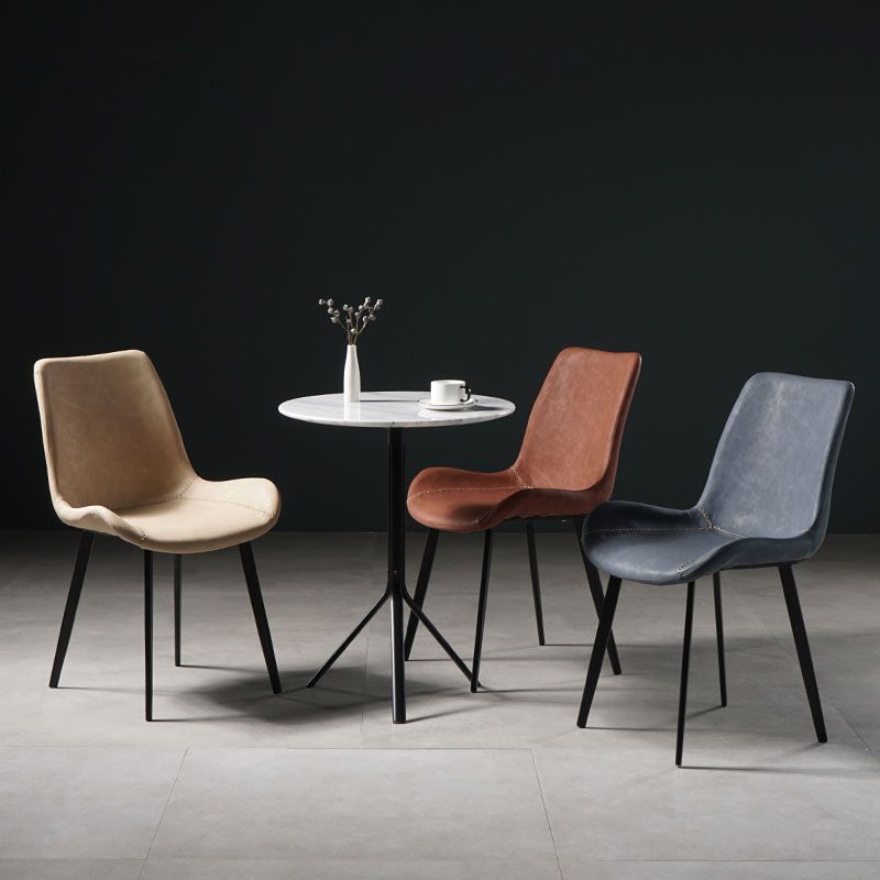 Contemporary Style Chairs Dining Armless Side Chairs with Metal Legs for Kitchen Clearhalo ' kitchen&dining_furn' 'Dining Chairs' 'Dining Tables & Seating' 'dining_chair' 'furn' 'furn_dining_chair' 'Furniture' 'furniture_dining_chair' 'Kitchen & Dining Furniture' 'kitchen' 1200x1200_37cd5af1-bd0d-4bb5-8f06-1103bf5adb5c