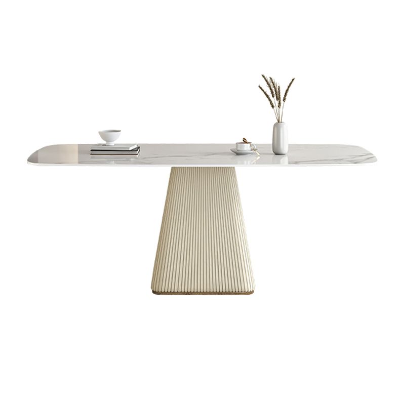 Rectangle Traditional Luxury Dining Table Sintered Stone Table with White Pedestal Base Clearhalo ' dining_table' 'Dining Tables & Seating' 'Dining Tables' 'furn' 'furn_dining_table' 'Furniture' 'furniture_dining_table' 'Kitchen & Dining Furniture' 'kitchen&dining_furn' 'kitchen' 'kitchen_dining_table' 1200x1200_37cd7bd0-c143-495b-83d0-8f054baa130f