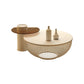 Slate/Wooden Top Coffee Cocktail Table Round Scandinavian Cream Color Clearhalo 'Coffee & Accent Tables' 'Coffee Tables' 'coffee_tables' 'furn' 'furn_coffee_tables' 'Furniture' 'Living Room Furniture' 1200x1200_37d08207-7b49-42ab-b167-cdc4229c102a
